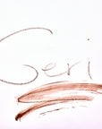geri name written with brow pencil