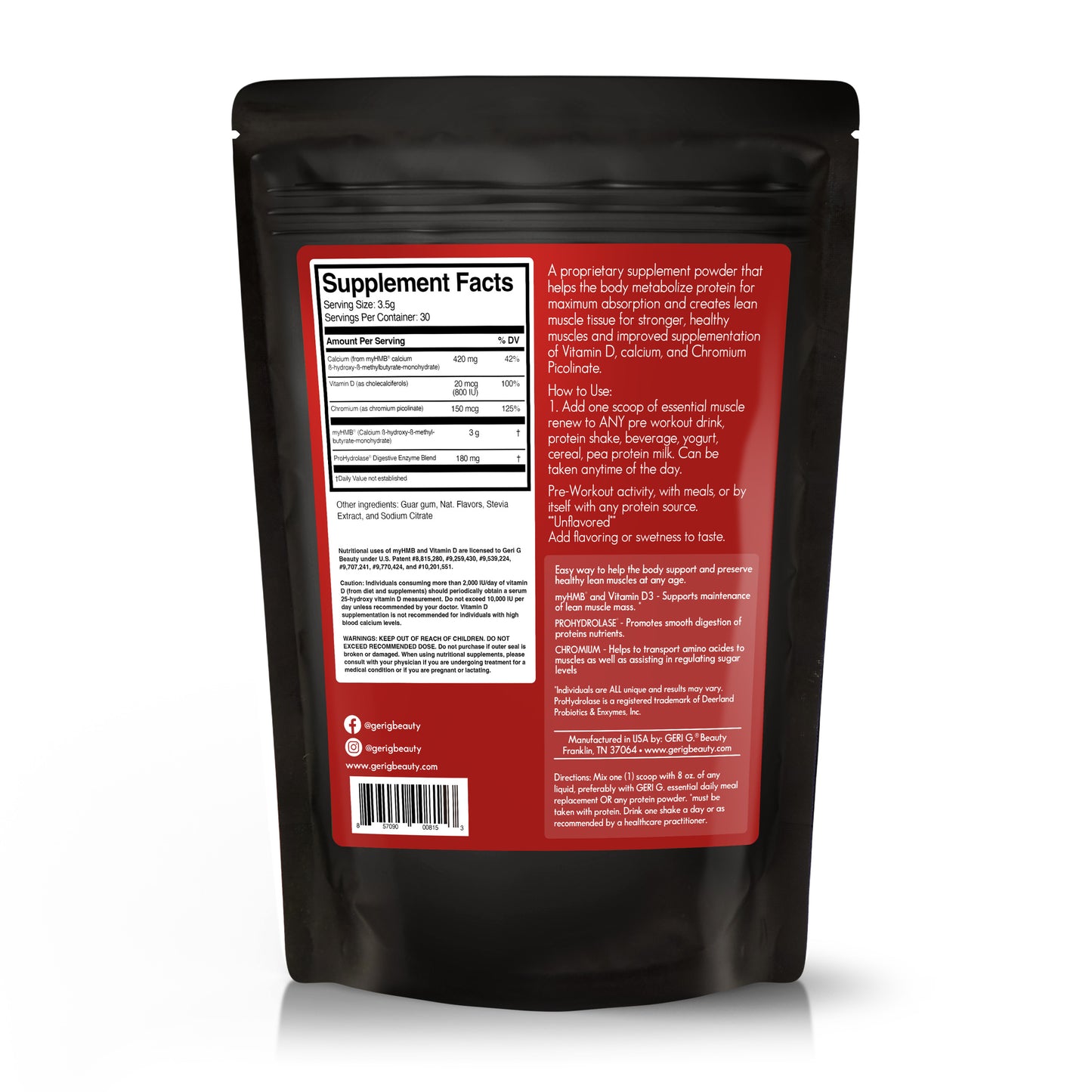 Essential Muscle Renew with myHMB® 30 day Supply