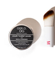 GERI G powder container with a brush on a white background
