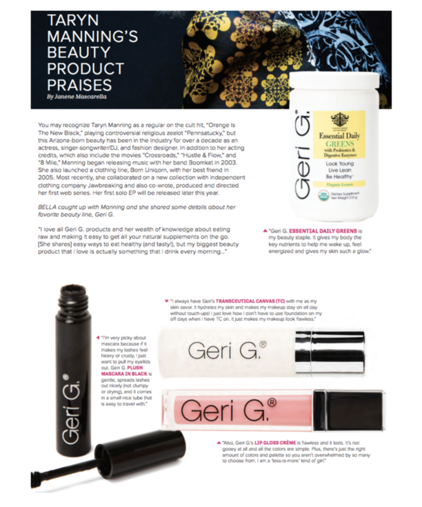 Geri G Skincare writeup in People Magazine Beauty Products